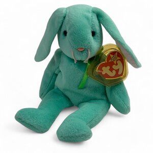 TY Beanie Babies "Hippity" The Green Bunny 8" Plush Toy Collectible 1996 NWT